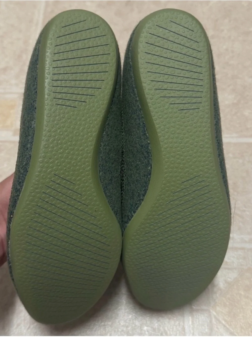 Allbirds Olive Green Wool Breezers Flats Size 6.5 US